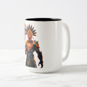 Bold Sci-Fi Warrior Zwei-Tone-Tasse Zweifarbige Tasse (VorderseiteRechts)
