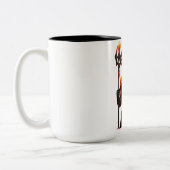Bold Sci-Fi Warrior Zwei-Tone-Tasse Zweifarbige Tasse (Links)