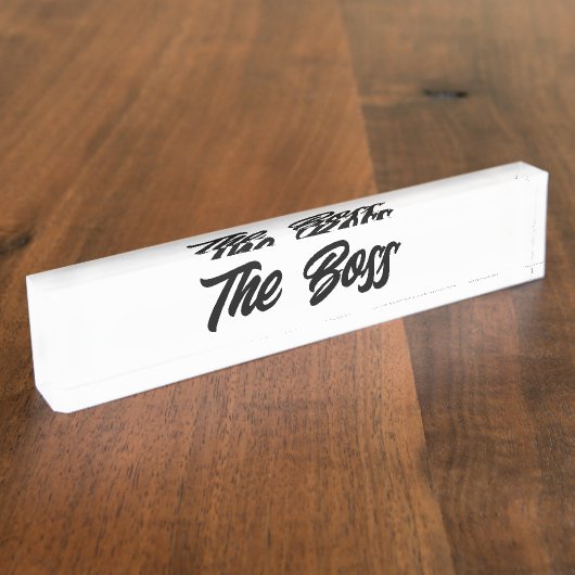 Bold Script Boss Namensplakette (Seite)
