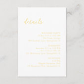 Bold Script Butter Yellow Elegant Wedding Begleitkarte (Vorderseite)