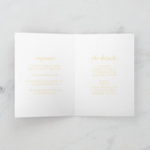 Bold Script Butter Yellow Elegant Wedding Einladung (Innenseite)