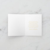 Bold Script Butter Yellow Foto Elegant Wedding Dankeskarte (Innenseite)