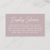 Bold Script Dusty Purple Display Shower Begleitkarte (Vorderseite)