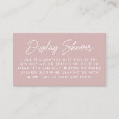 Bold Script Dusty Rose Baby Shower Display Shower Begleitkarte (Vorderseite)