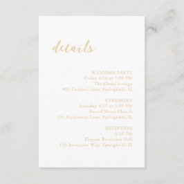Bold Script Earthy Neutral Elegant Wedding Begleitkarte
