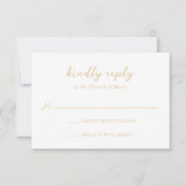 Bold Script Earthy Neutral Elegant Wedding RSVP Karte (Vorderseite)