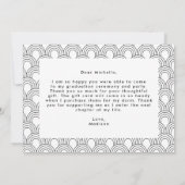 Bold Script-Foto-Abschluss Dankeskarte (Rückseite)