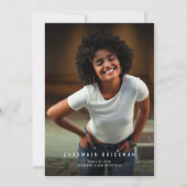 Bold Script-Foto-Abschluss Einladung (Vorderseite)