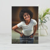 Bold Script-Foto-Abschluss Einladung (Stehend Vorderseite)