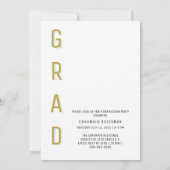 Bold Script-Foto-Abschluss Einladung (Rückseite)