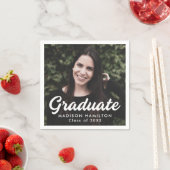 Bold Script-Foto-Abschluss Serviette (Beispiel)