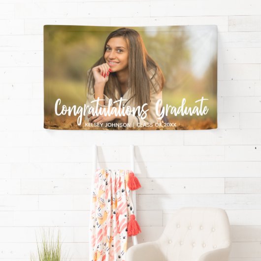 Bold Script Herzlichen Glückwunsch Graduate Foto P Banner (Insitu)