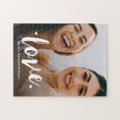 Bold Script Liebe Sisters BESTE FREUNDIN Family Fo Puzzle (Horizontal)