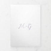 Bold Script Lilac Elegant Wedding Dreifach Gefaltete Einladung (Cover)
