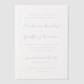 Bold Script Lilac Elegant Wedding Pergament Einladungen (Vorderseite)