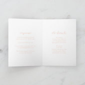 Bold Script Peach Elegant Wedding Einladung (Innenseite)