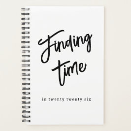 Bold Script Personalized Name Black & White Planer