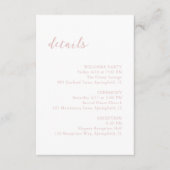 Bold Script Pink Elegant Wedding Begleitkarte (Vorderseite)