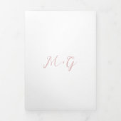 Bold Script Pink Elegant Wedding Dreifach Gefaltete Einladung (Cover)