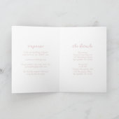 Bold Script Pink Elegant Wedding Einladung (Innenseite)