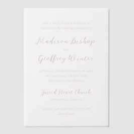 Bold Script Pink Elegant Wedding Pergament Einladungen