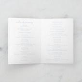 Bold Script Powder Blue Elegant katholische Hochze Programm (Innenseite)