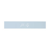 Bold Script Powder Blue Elegant Wedding Einladungsbanderole (Flach)