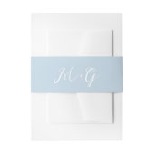 Bold Script Powder Blue Elegant Wedding Einladungsbanderole (Vorderseite Beispiel)