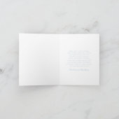 Bold Script Powder Blue Foto Elegant Wedding Dankeskarte (Innenseite)