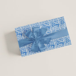 Bold Script Typografy Boy Baby Shower Geschenkpapier