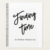 Bold Script Typography Black & White Custom Name Planer (Vorderseite)