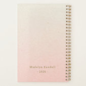 Bold Script Typography Pink & Gold Personalized Planer (Rückseite)