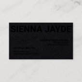 BOLD SIGNATURE MATURE BLACK BUSINESS CARD VISITENKARTE (Vorderseite)