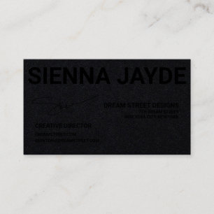 BOLD SIGNATURE MATURE BLACK BUSINESS CARD VISITENKARTE