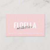 Bold Simple Hübsch Pink Script Beauty Loyalty Visitenkarte (Vorderseite)