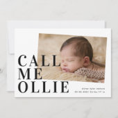 Bold Simple minimalist Foto von Call Me Birth (Vorderseite)