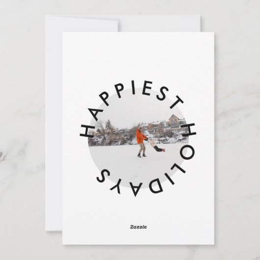 Bold Simple Modern Merriest Weihnachten Multi Foto (Rückseite)