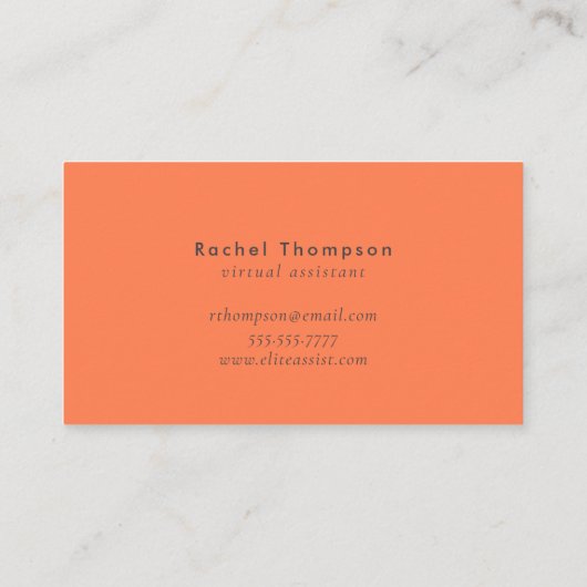 Bold Simple Modern Minimalistisch Visitenkarte (Rückseite)