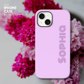 Bold Simple Retro Lilac Lavender Monogramm Name iPhone Hülle