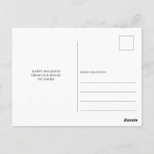 Bold Simple Script Happy New Year Holiday Postkarte (Rückseite)