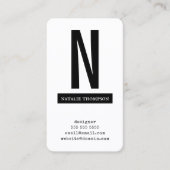 Bold Simple Trendy Beruflich Modern Minimalistisch Visitenkarte (Vorderseite)