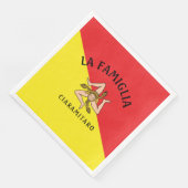 Bold Sizilian Sizilian Flag Rot und Gelb Serviette (Ecke)