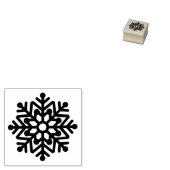 Bold Snowflake Square Wood Gummistempel (Stempel)