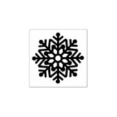 Bold Snowflake Square Wood Gummistempel (Prägung)