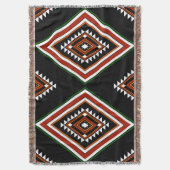 Bold Southwestern Aztec Geometric Pattern Decke (Vorderseite Vertikal)