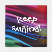 Bold Splashy Behielt Lächeln Magnet (Vorne)