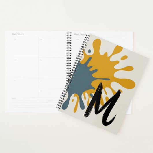  Bold Splatter Art Monogram Planer (Anzeige)