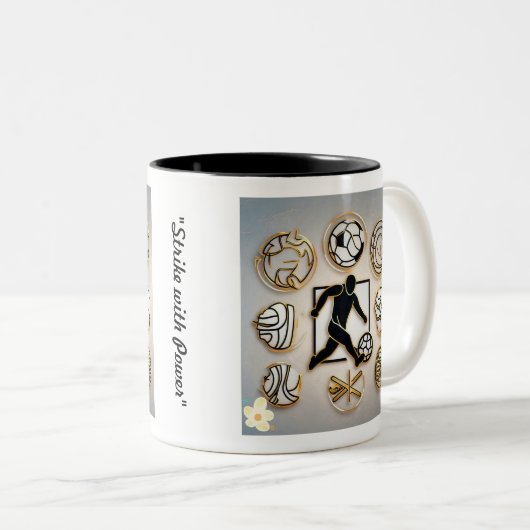 "Bold Sports Designs" Zweifarbige Tasse (VorderseiteRechts)