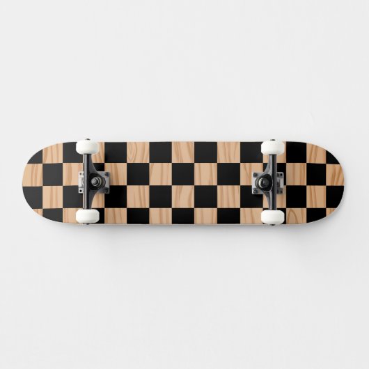 Bold Square Checkers Skateboard Deck Pattern Desig (Horizontal)