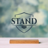 Bold “STAND” Inspirational Christian Acrylschild (Neutral)